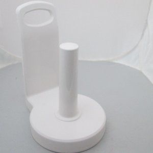 iDesign White plastic paper towel holder for kitchen counter 8 1/4 inche…